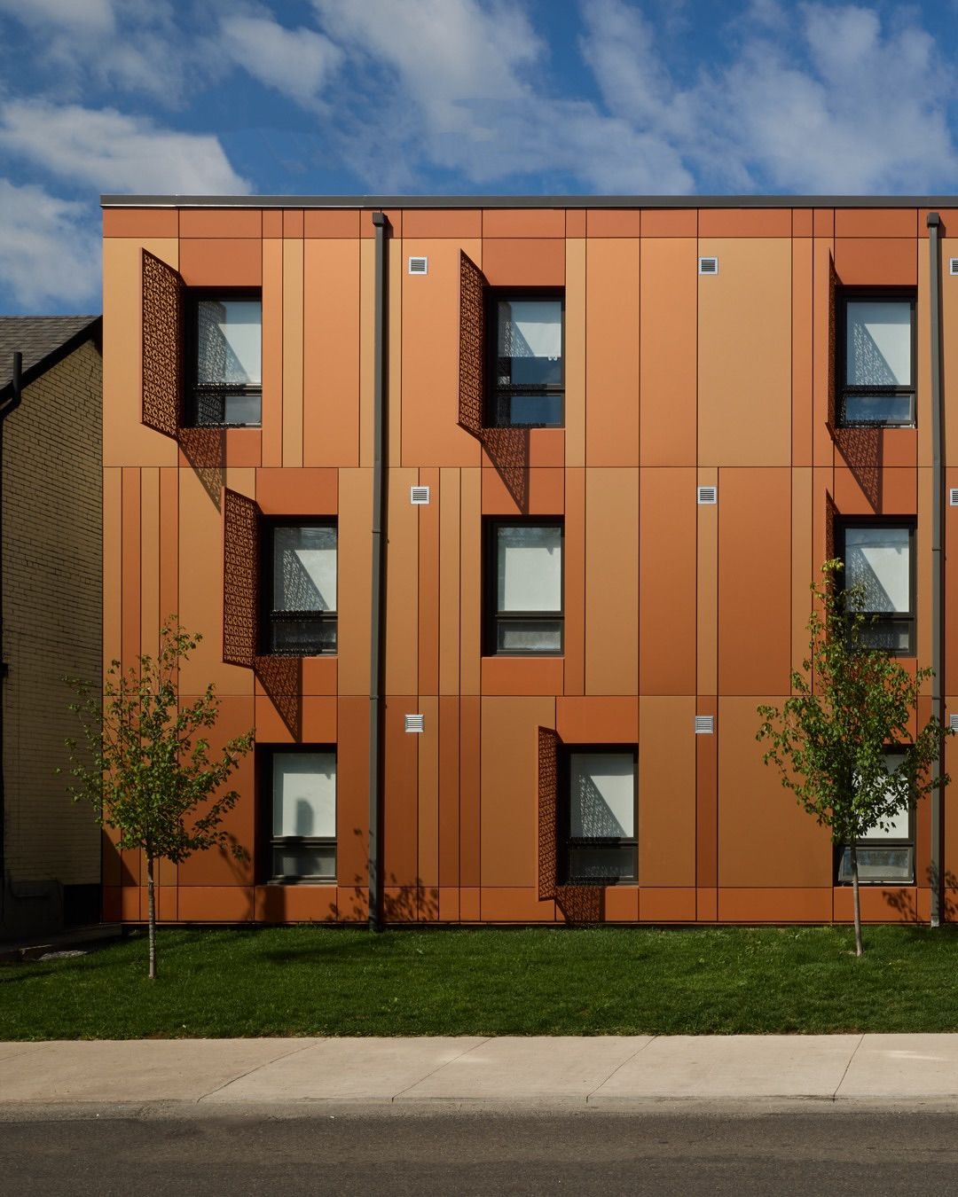 Terracotta rainscreen cladding facade